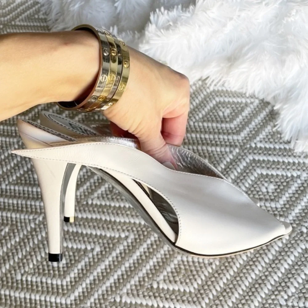 Givenchy Wing White Leather Sandals - Picture 8 of 15